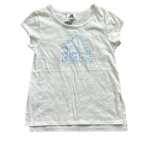 Adidas White Short Sleeve Gradient Logo Shirt Size 7